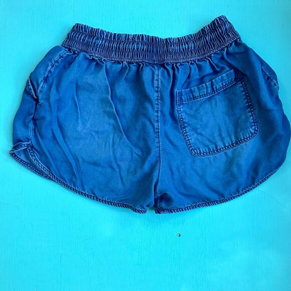 Mossimo Supply Denim Shorts Drawstring Elastic Waist Super Short Women's Size S - Picture 4 of 4